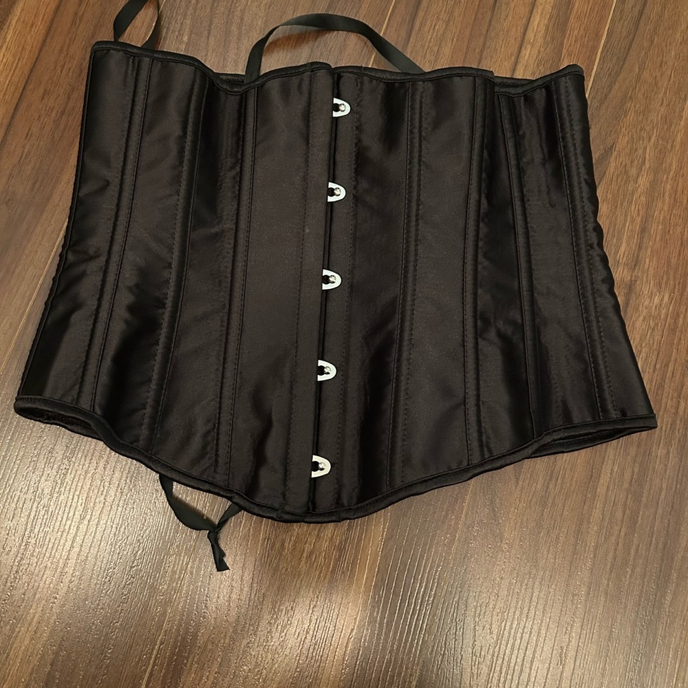 Black Corset with Hook Closure